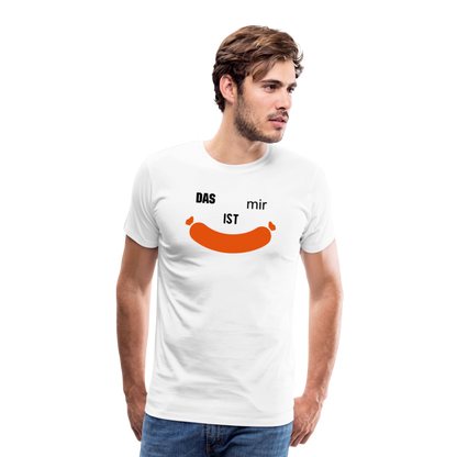 Das ist mir Wurst Herren Premium Baumwoll-T-Shirt - Weiß