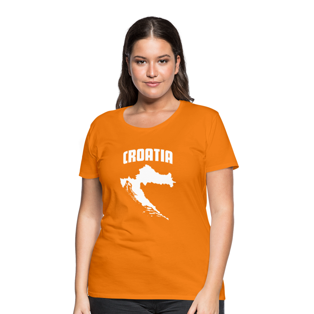 Damen-Baumwollhemd mit kroatischem Motiv - Orange