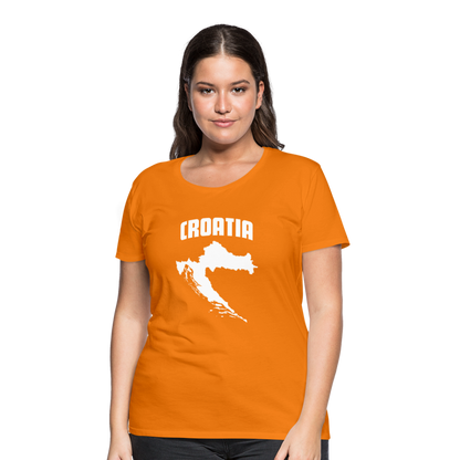 Damen-Baumwollhemd mit kroatischem Motiv - Orange