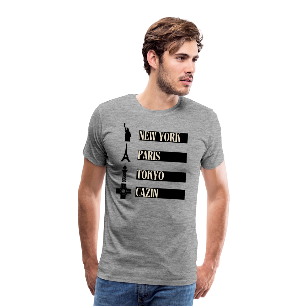 Cazin Herren Premium T-Shirt - Grau meliert