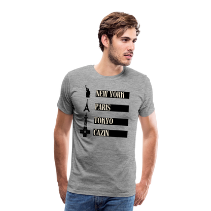 Cazin Herren Premium T-Shirt - Grau meliert