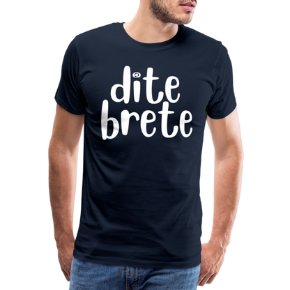 Dite Brete Herren Premium T-Shirt - Navy
