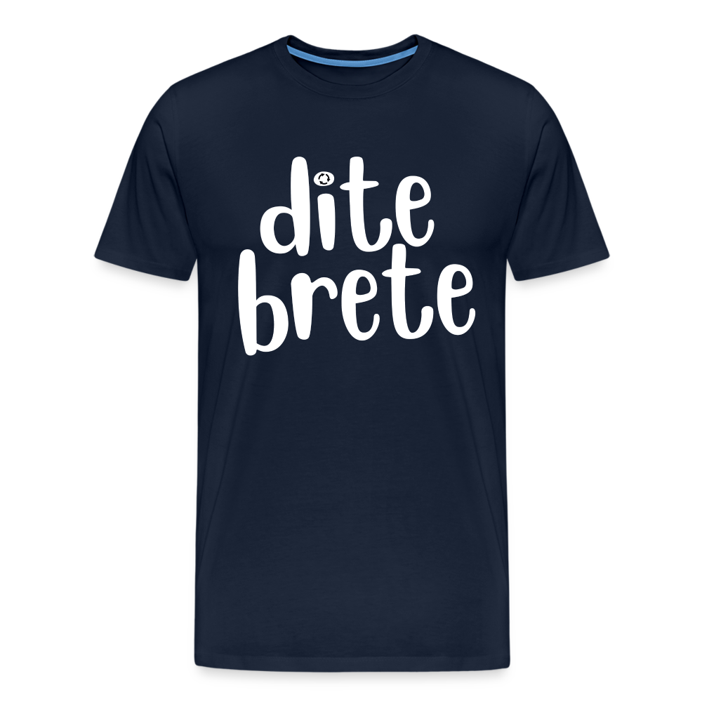 Dite Brete Herren Premium T-Shirt - Navy