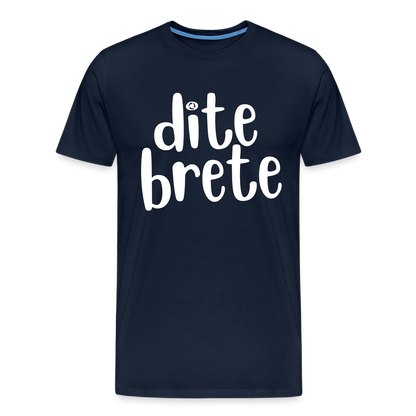 Dite Brete Herren Premium T-Shirt - Navy