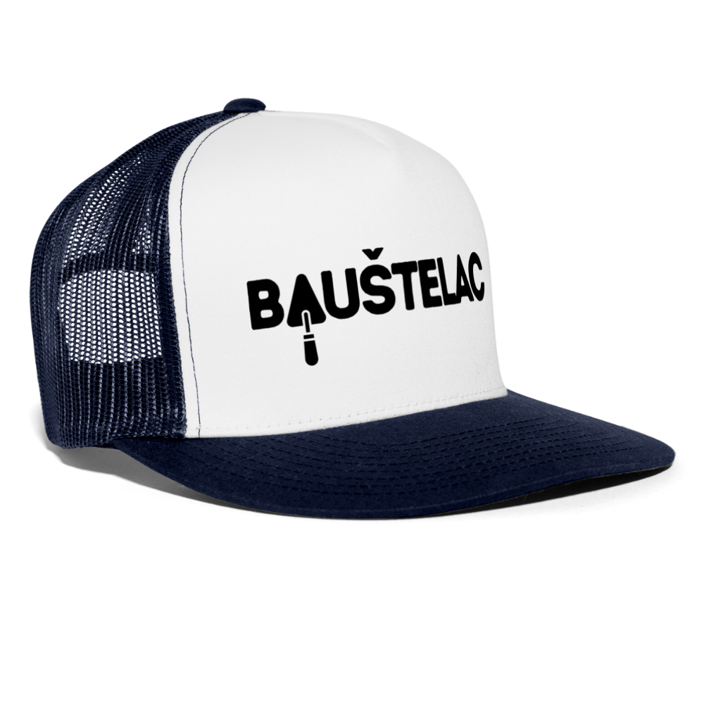 Baustelac Trucker-Kappe - Weiß/Navy