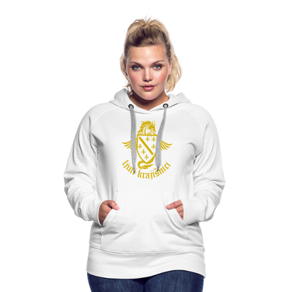 Ljuti Krajisnici Damen Premium Kapuzenpullover - Weiß