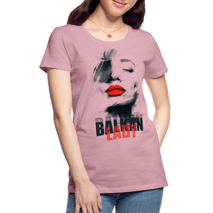 Balkan Frau Damen Premium T-Shirt - Hellrosa