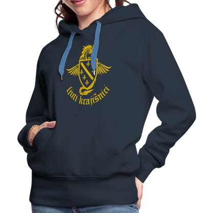 Ljuti Krajisnici Damen Premium Kapuzenpullover - Navy