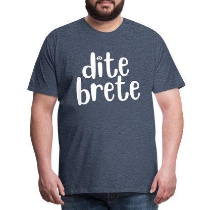Dite Brete Herren Premium T-Shirt - Blau meliert