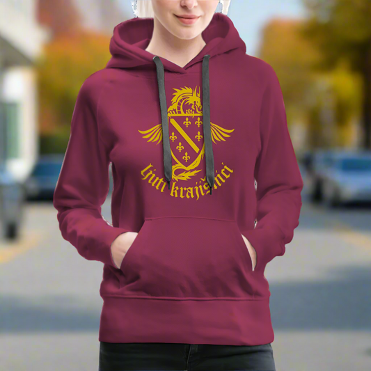 Ljuti Krajisnici Damen Premium Kapuzenpullover - Bordeaux