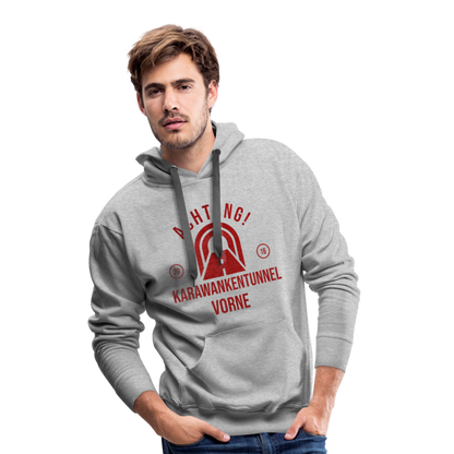 Karawankentunnel Männer Premium Hoodie - Grau meliert