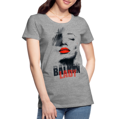 Balkan Frau Damen Premium T-Shirt - Grau meliert