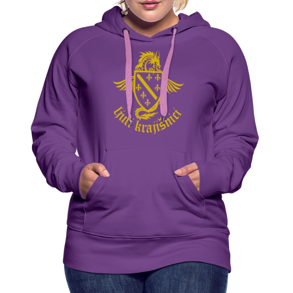 Ljuti Krajisnici Damen Premium Kapuzenpullover - Purple