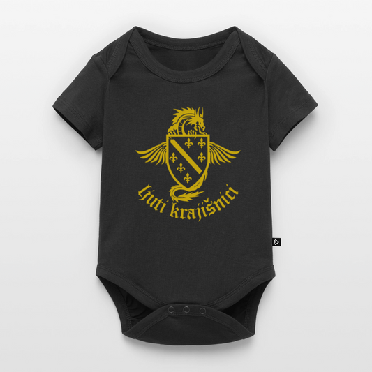 Ljuti Krajisnici Baby Bio-Kurzarm-Body - Schwarz