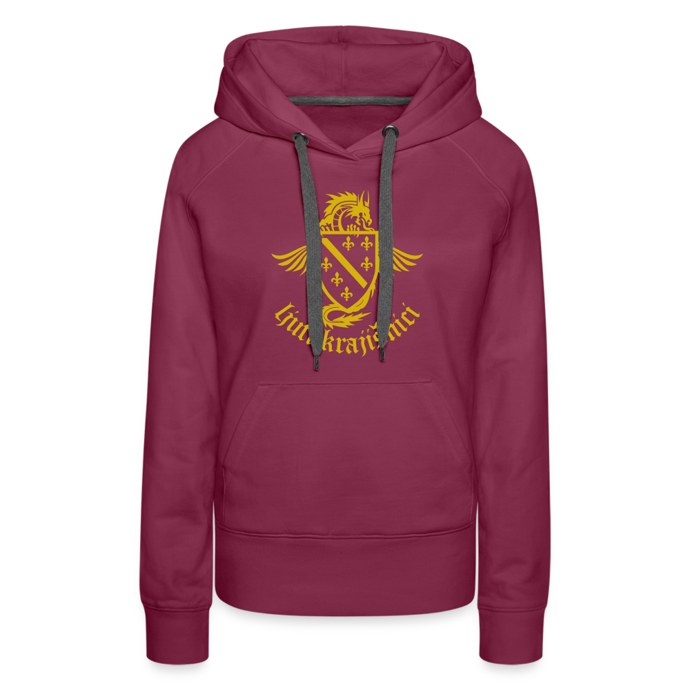 Ljuti Krajisnici Damen Premium Kapuzenpullover - Bordeaux