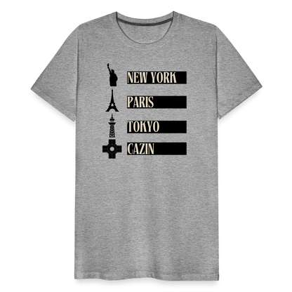 Cazin Herren Premium T-Shirt - Grau meliert