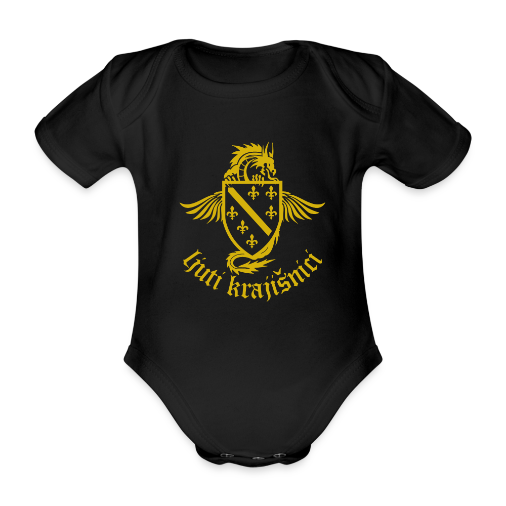 Ljuti Krajisnici Baby Bio-Kurzarm-Body - Schwarz