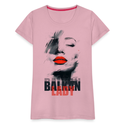 Balkan Frau Damen Premium T-Shirt - Hellrosa