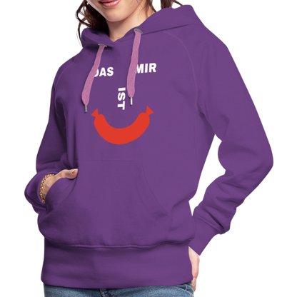 Das ist mir Wurst Damen Premium Hoodie - Purple
