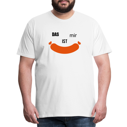 Das ist mir Wurst Herren Premium Baumwoll-T-Shirt - Weiß