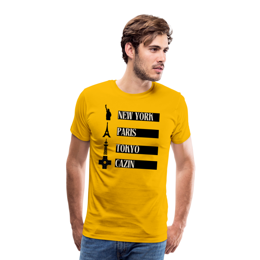 Cazin Herren Premium T-Shirt - Sonnengelb