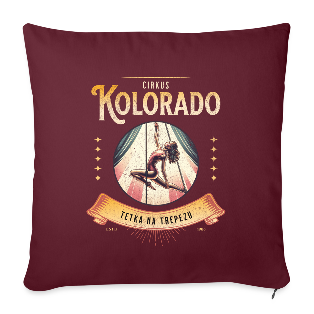 Circus Kolorado Sofakissen mit Füllung 44 x 44 cm - Burgunderrot