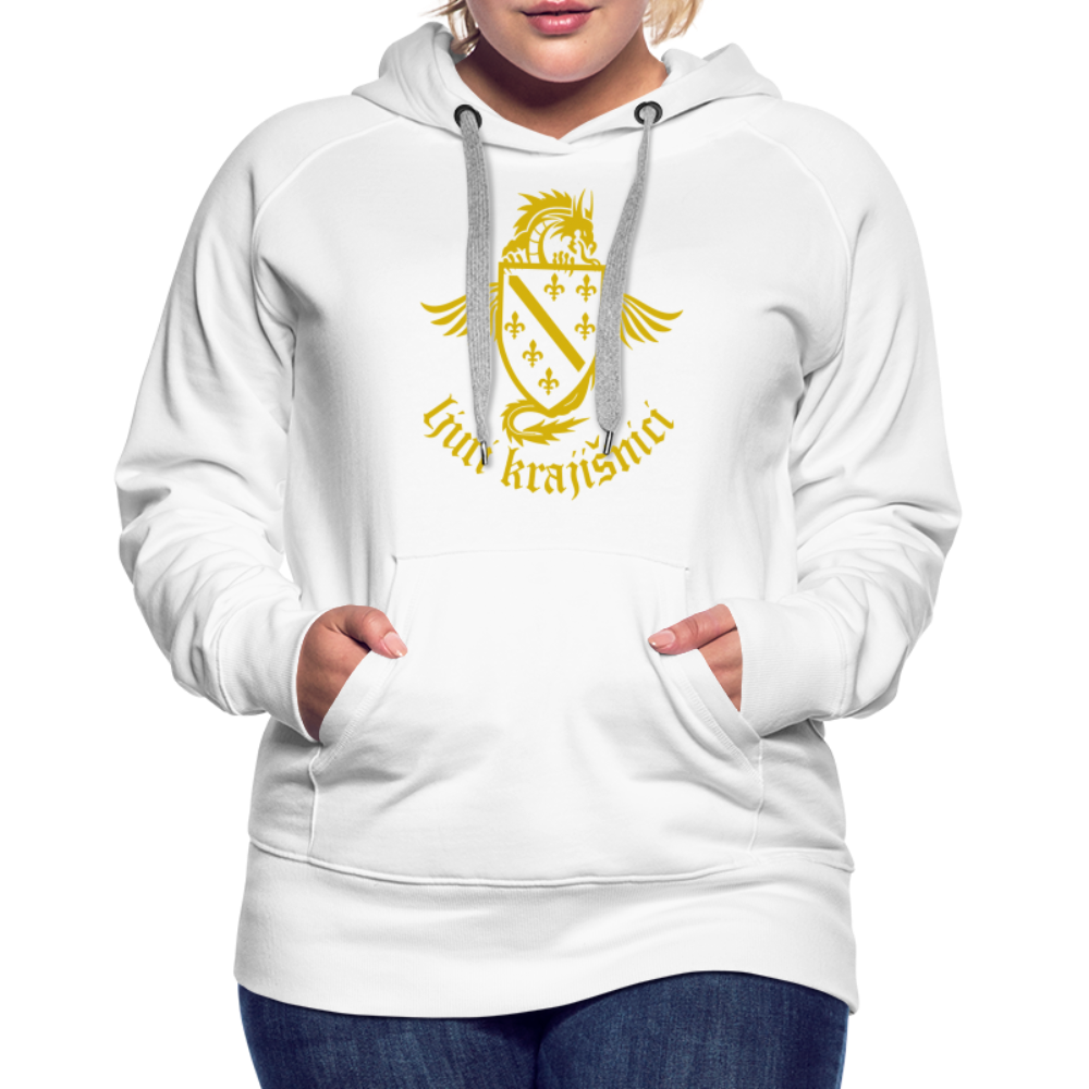 Ljuti Krajisnici Damen Premium Kapuzenpullover - Weiß