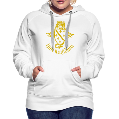 Ljuti Krajisnici Damen Premium Kapuzenpullover - Weiß
