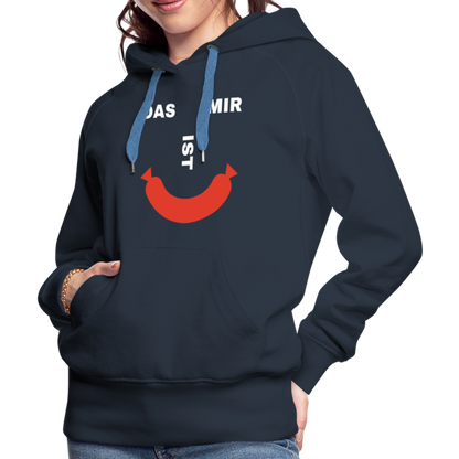 Das ist mir Wurst Damen Premium Hoodie - Navy