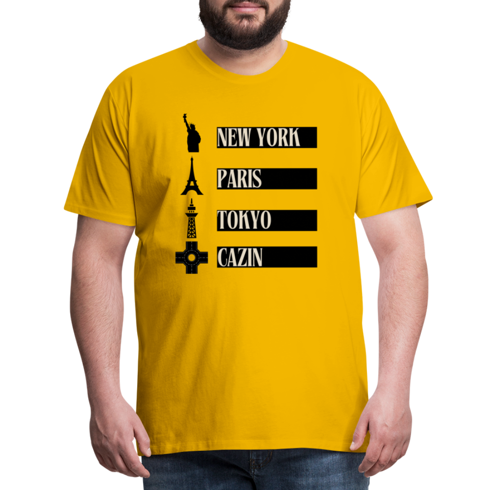 Cazin Herren Premium T-Shirt - Sonnengelb