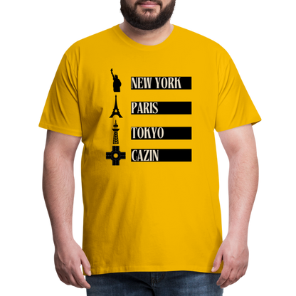 Cazin Herren Premium T-Shirt - Sonnengelb