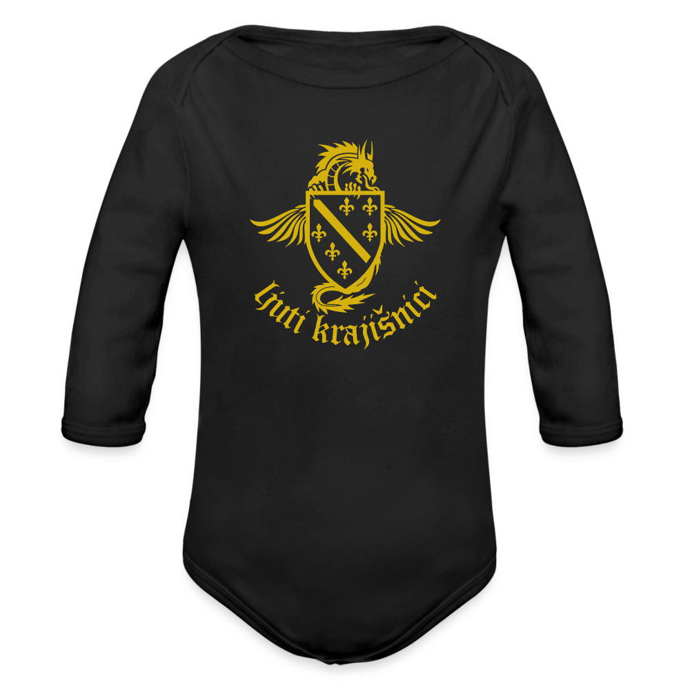 Ljuti Krajisnici Baby Bio-Langarm-Body - Schwarz