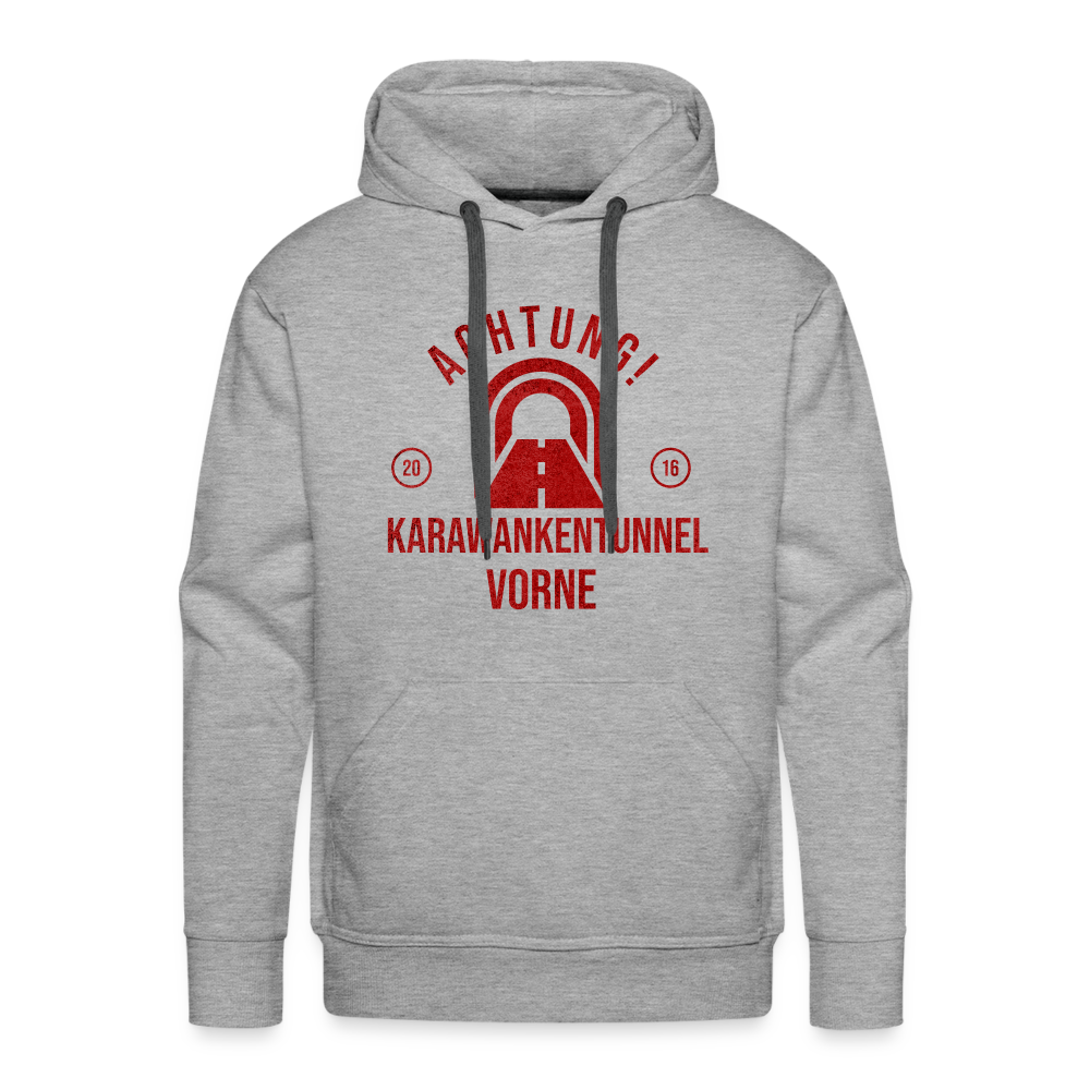 Karawankentunnel Männer Premium Hoodie - Grau meliert
