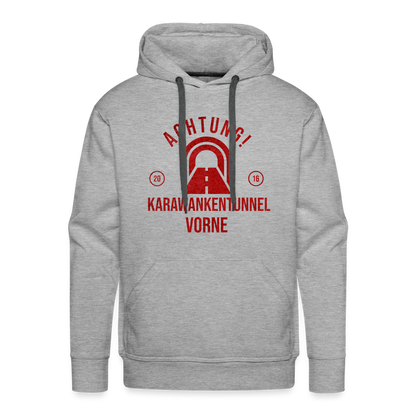 Karawankentunnel Männer Premium Hoodie - Grau meliert
