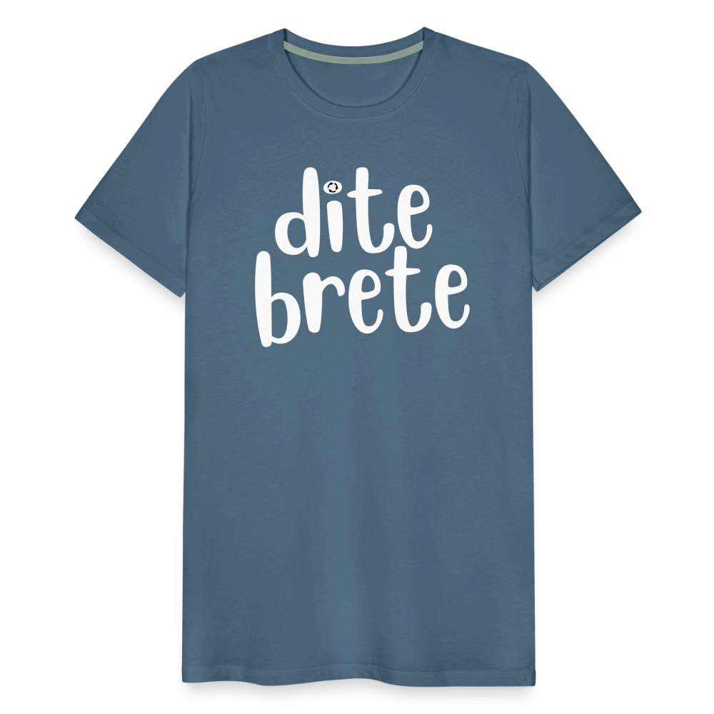 Dite Brete Herren Premium T-Shirt - Blaugrau