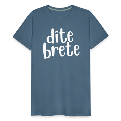 Dite Brete Herren Premium T-Shirt - Blaugrau
