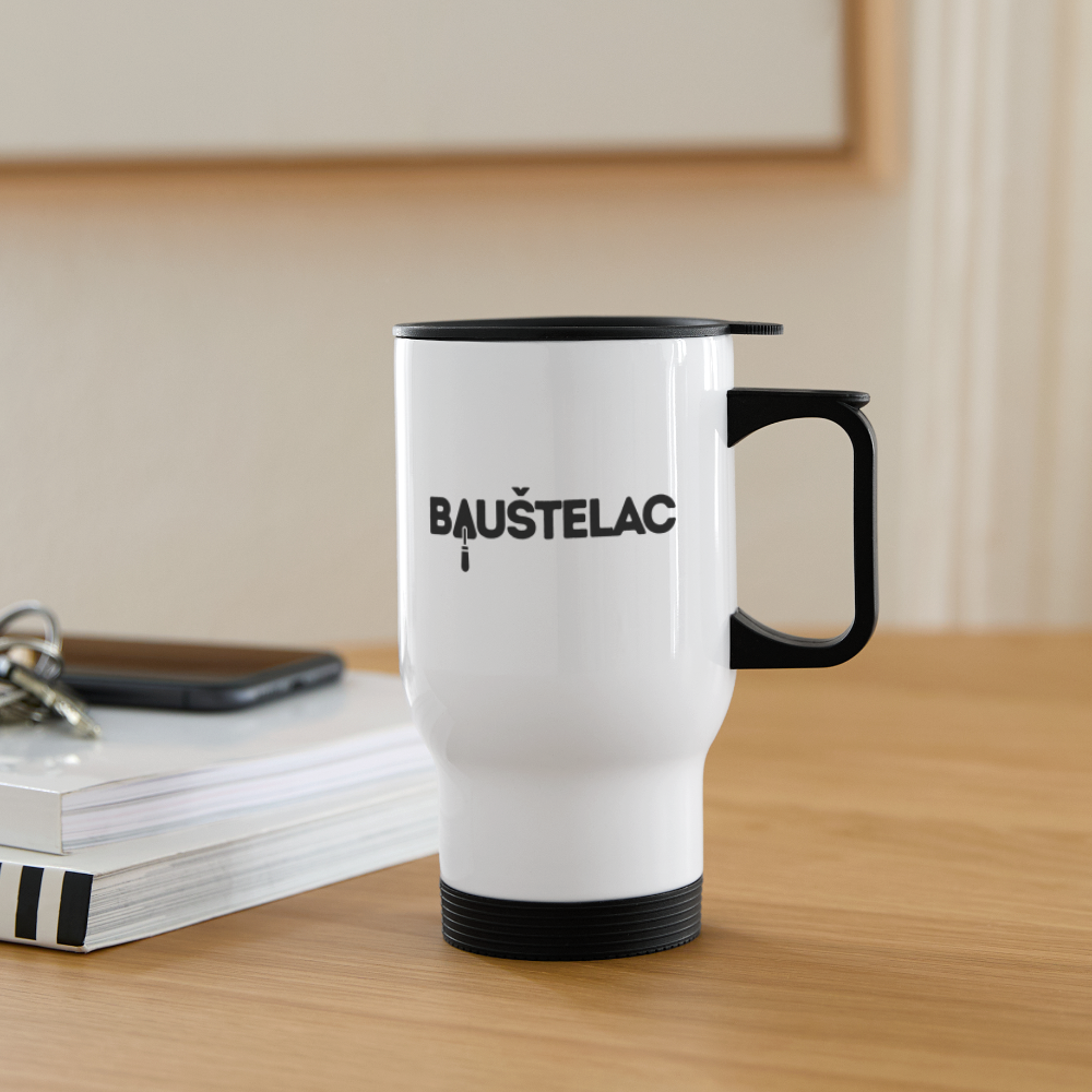 Baustelac Thermobecher mit Tragegriff - Weiß