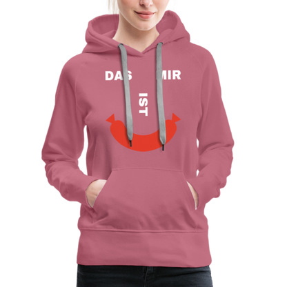 Das ist mir Wurst Damen Premium Hoodie - Malve