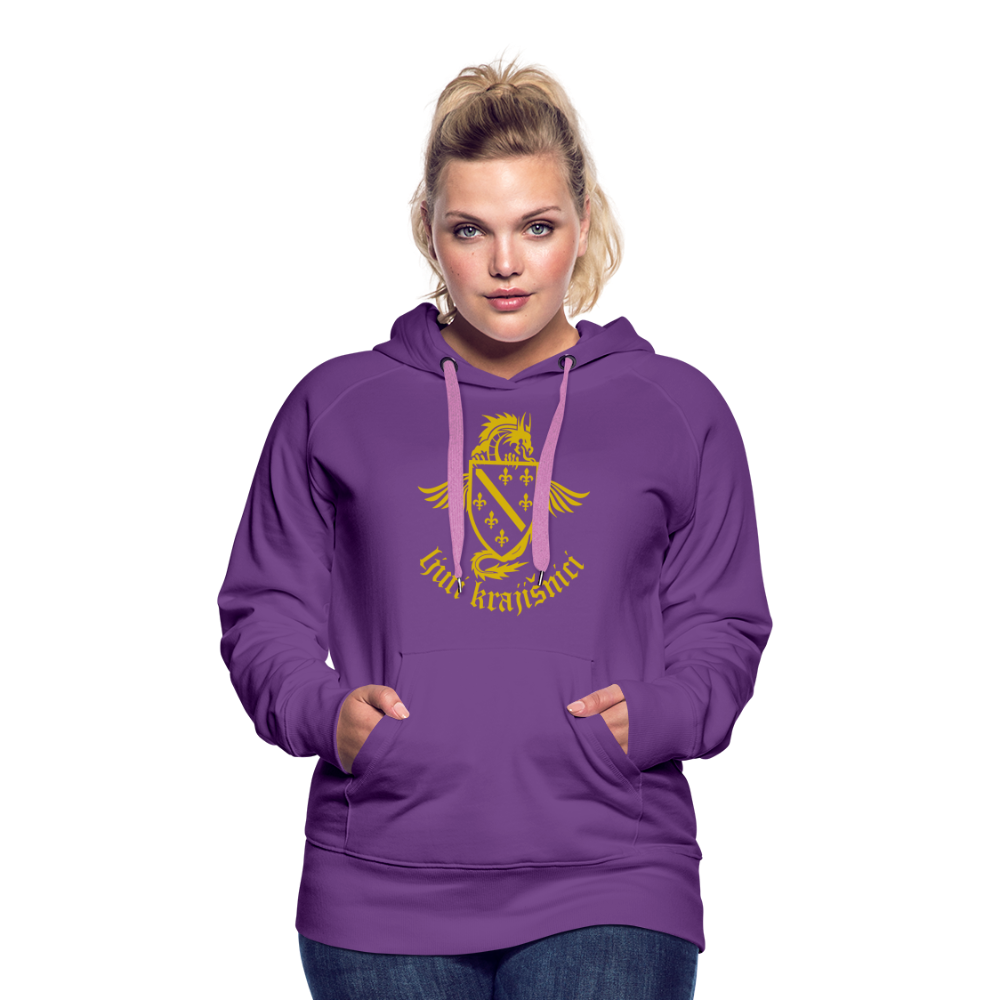 Ljuti Krajisnici Damen Premium Kapuzenpullover - Purple