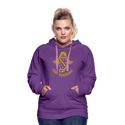 Ljuti Krajisnici Damen Premium Kapuzenpullover - Purple