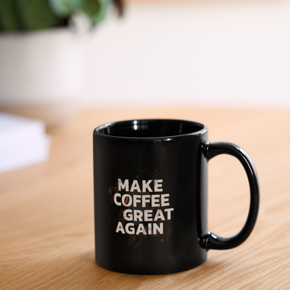 Toller Kaffee Tasse einfarbig - Schwarz