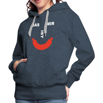 Das ist mir Wurst Damen Premium Hoodie - Jeansblau