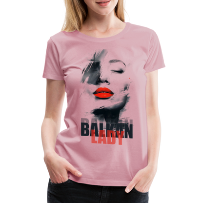 Balkan Frau Damen Premium T-Shirt - Hellrosa