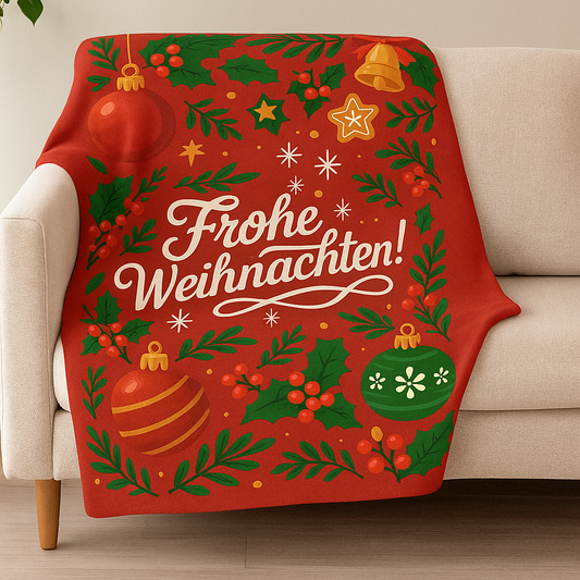 Frohe Weihnachten Premium Decke
