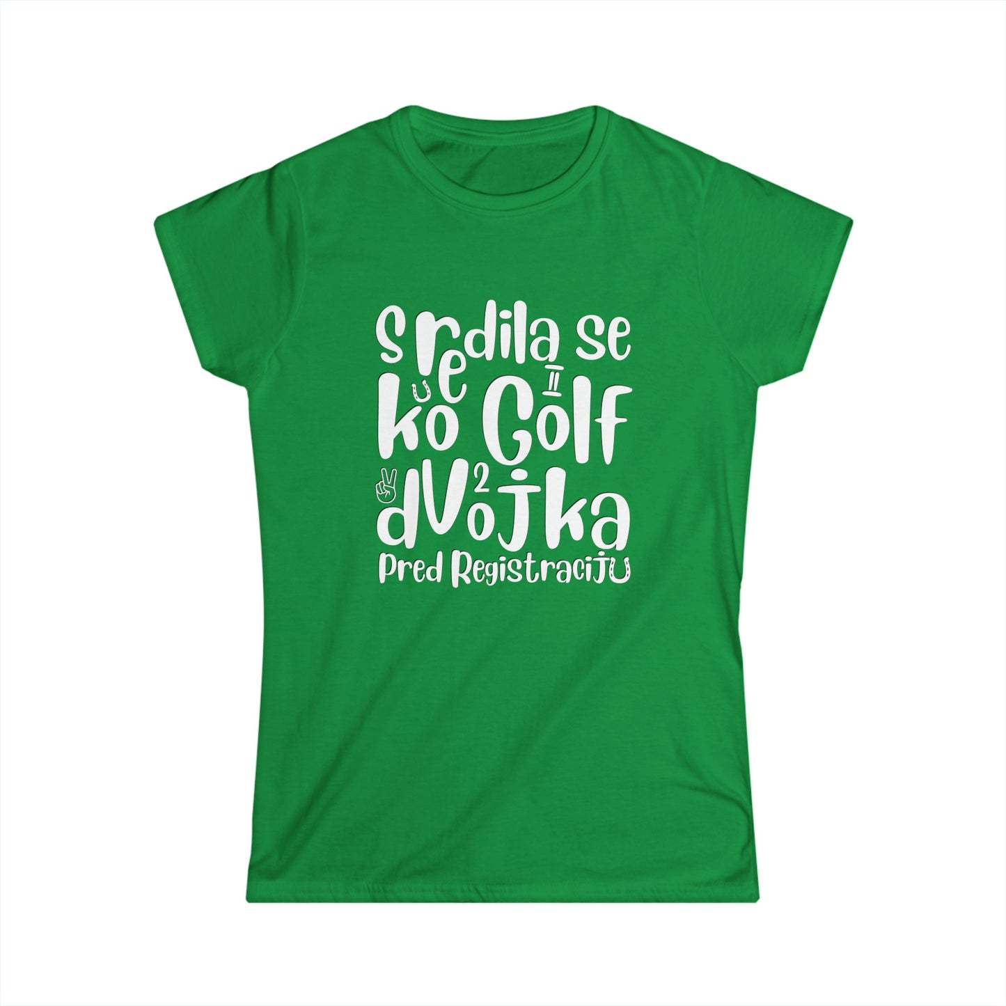VW Golf zwei bosnisch lustige Damen soft Style T-Shirt