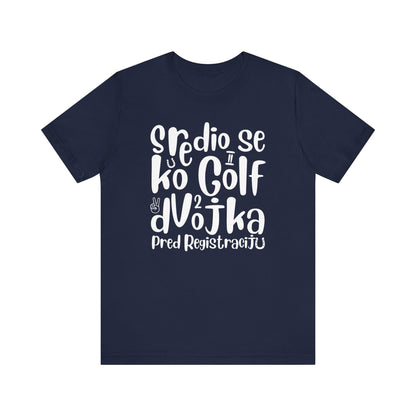 VW Golf 2 bosnisch Lustiges Kurzarm-T-Shirt