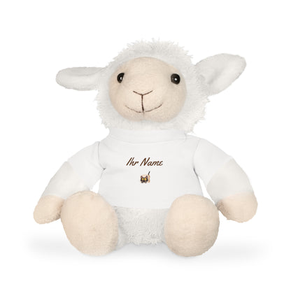 Plüsch-Babyspielzeug als Geschenk mit personalisiertem T-Shirt
