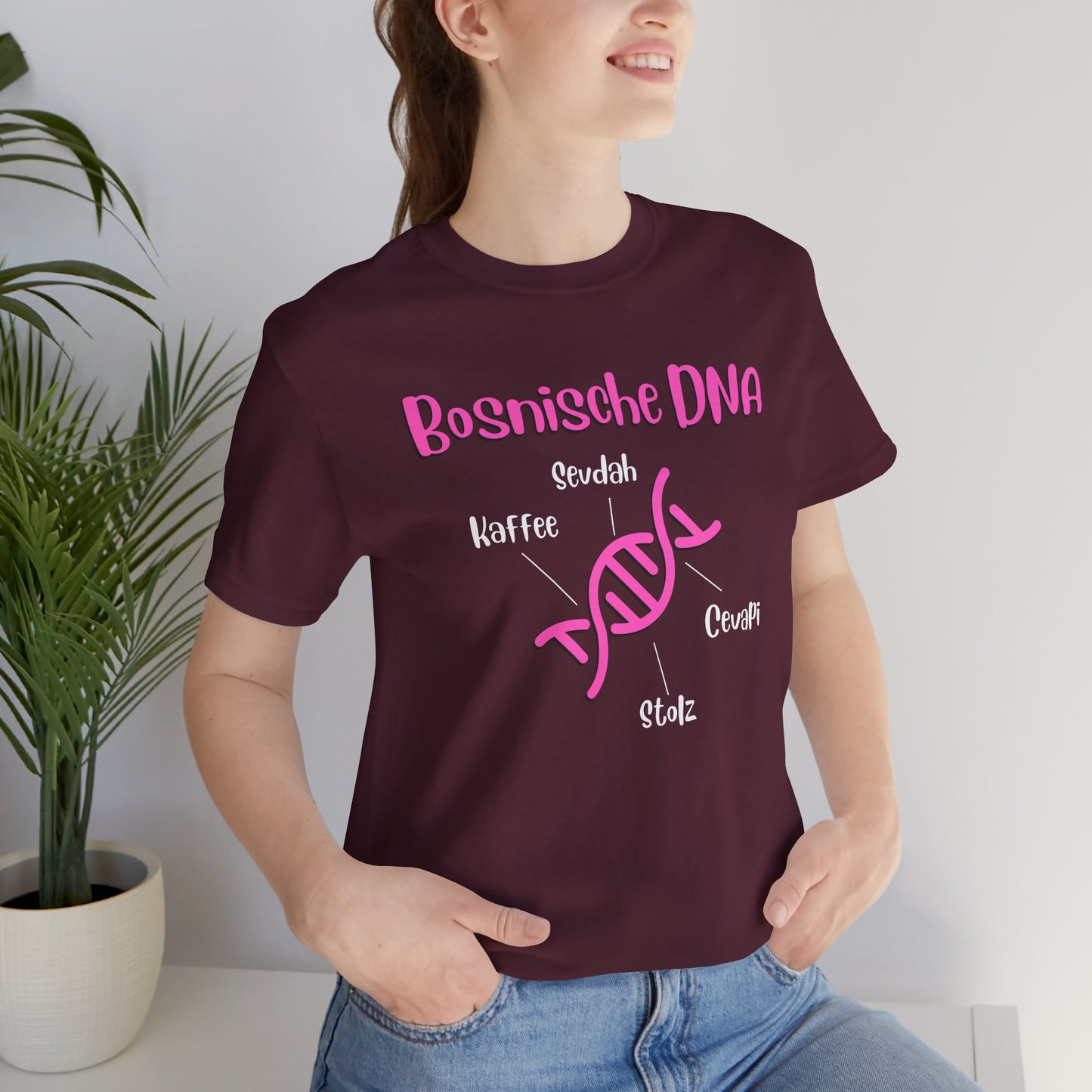 Bosnische DNA Unisex Kurzärmeliges T-Shirt