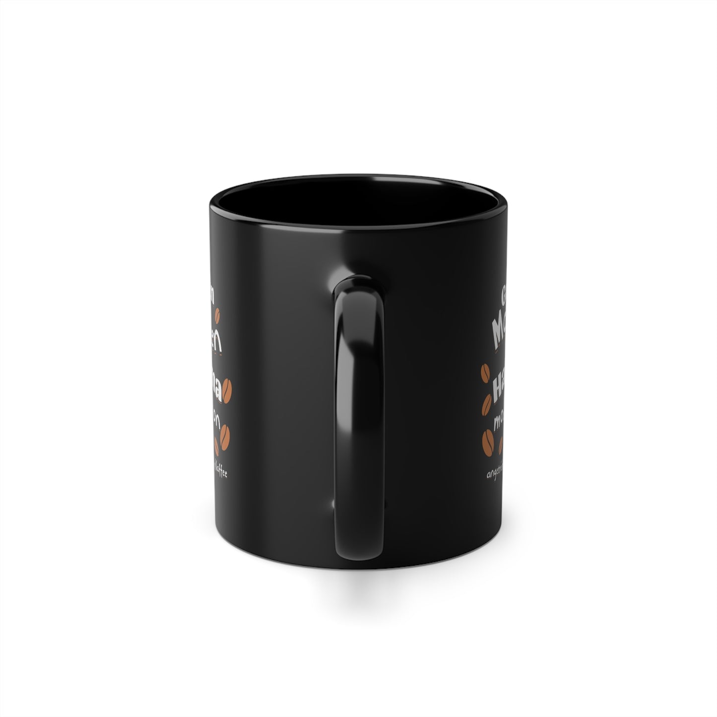 Guten Morgen Schwarze Tassekaffee