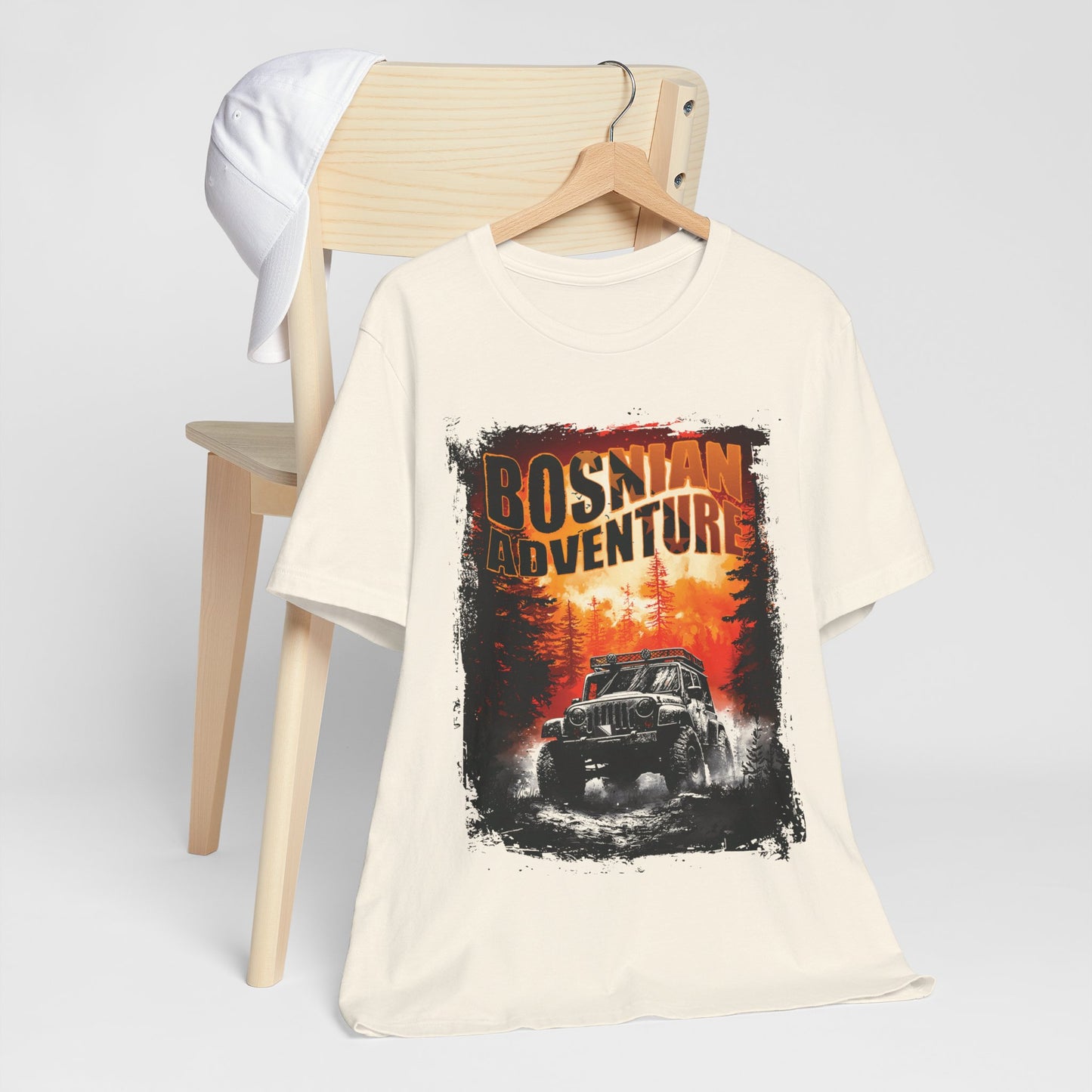 Bosnisches Abenteuer Tee - Unisex Jersey Jeep Kurzarm